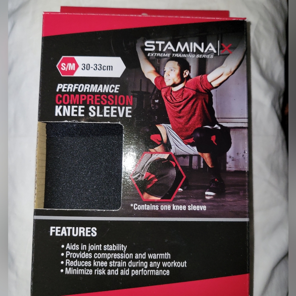 2 Count Stamina X Performance Compression S/M 30-33cm Knee Sleeve  New